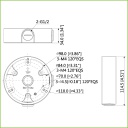 Caja conexiones Impermeable para HDW7 HDBW5 Color Negro