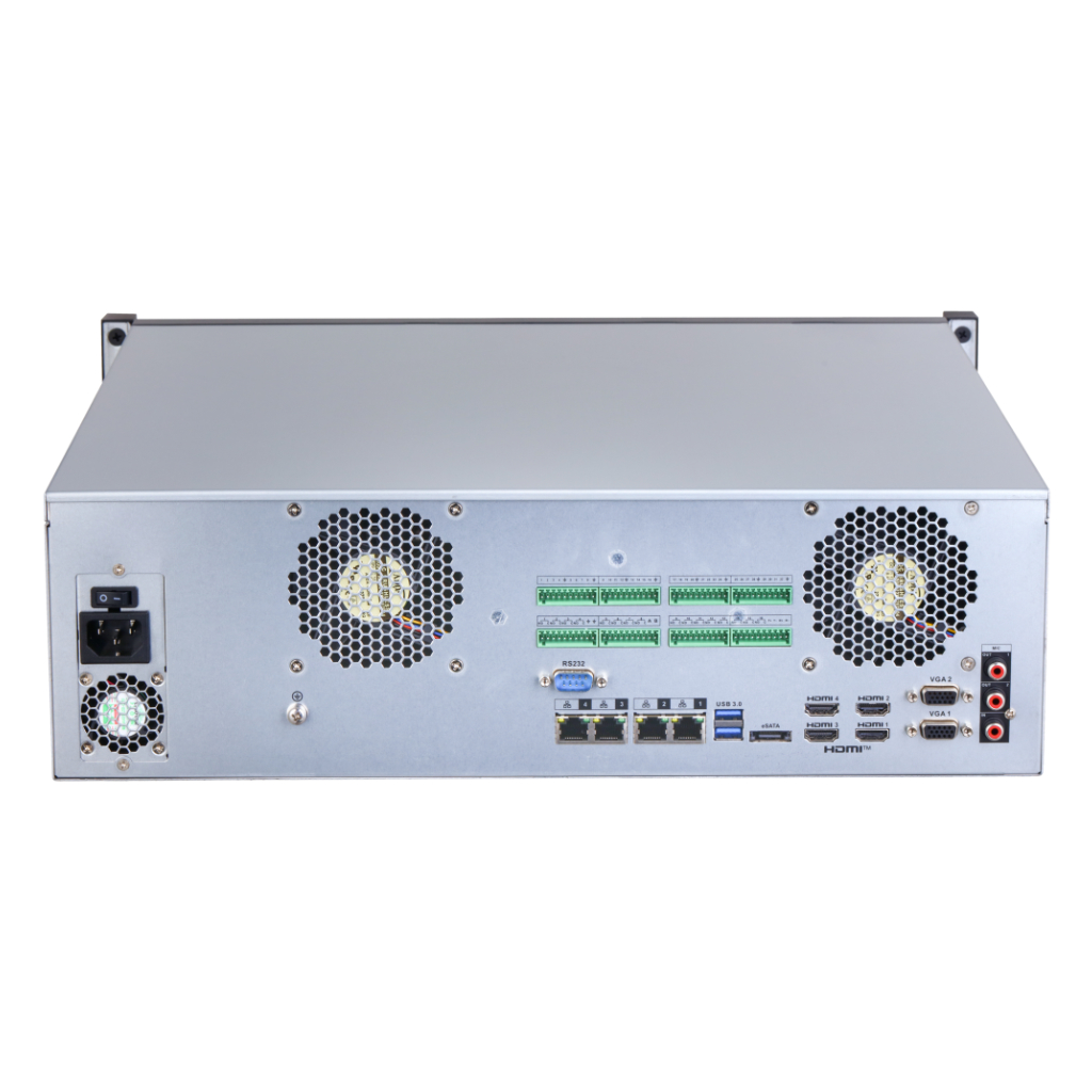 NVR 64ch 1024Mbps 4K H265 4xHDMI 16HDD RAID 0/1/5/6/10 E/S AI
