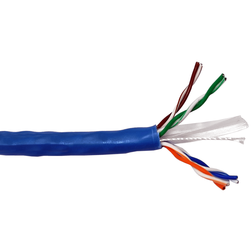 Bobina 305mts Cable UTP CAT6 0.53mm Cobre sin Oxigeno CE CPR Eca. Cubierta LSZH Azul. Precio rebajado al comprar 10u