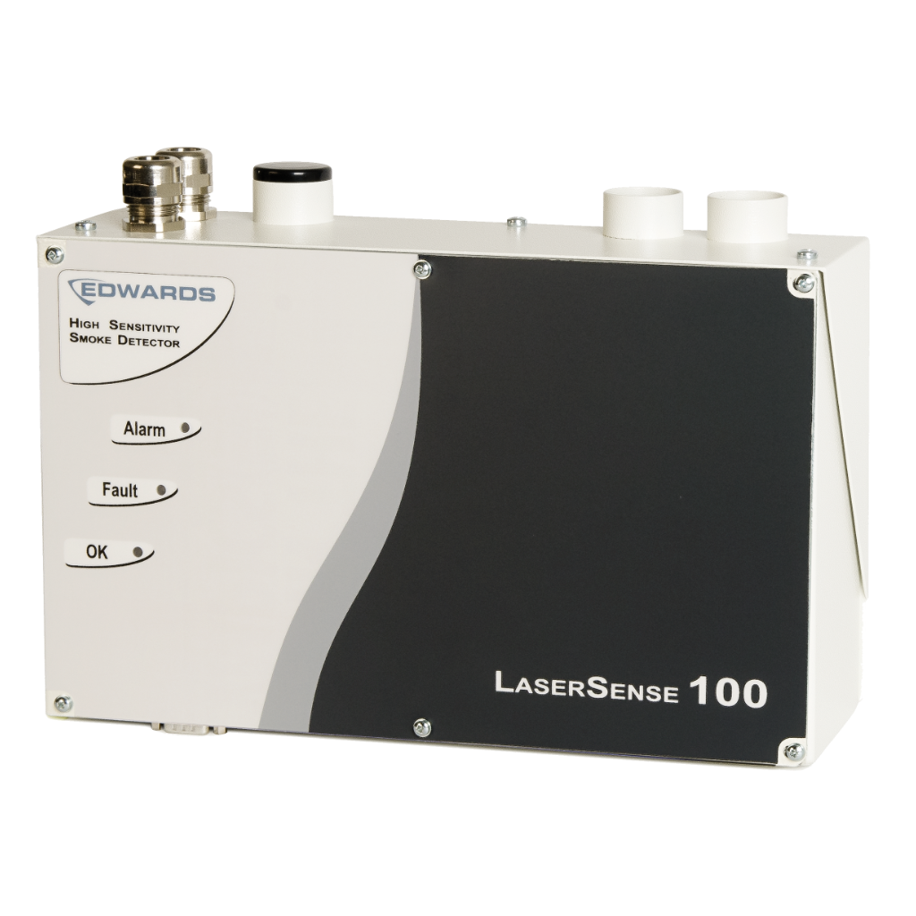 Detector de humos por aspiración LaserSense Micra 100. 2 entradas tubería hasta 50m conexión en Bus SenseNet