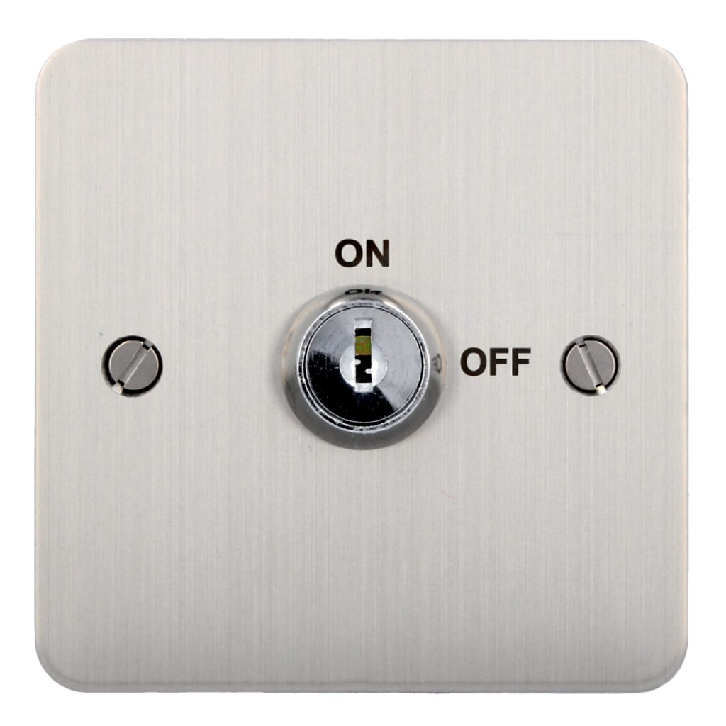 Interruptor de llave cuadrada de superficie, 2 posiciones, mantenido, con llave igual
