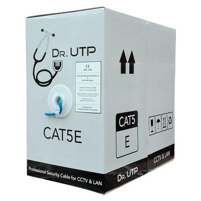 Bobine 305mts UTP CAT5e 0.50mm CPR Câble PVC Housse Bleu