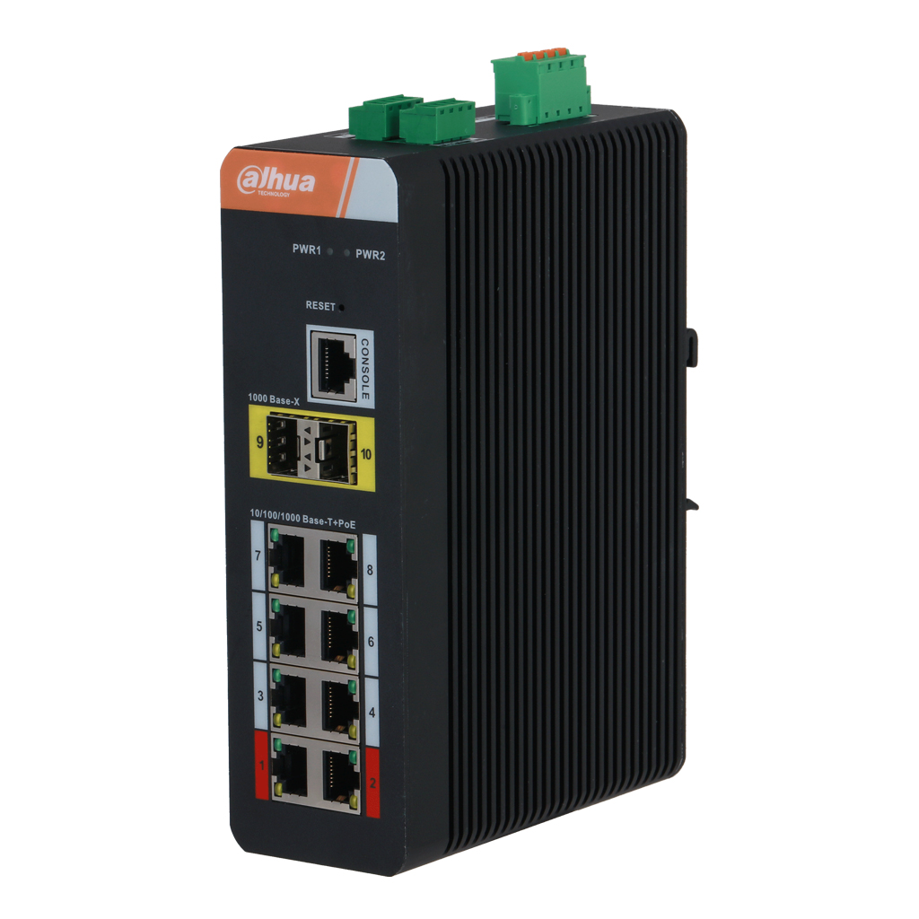 [IS4210-8GT-120] Switch PoE 2.0 Industrial 8 puertos Gigabit + 2SFP Uplink Gigabit 120W Manejable Layer2