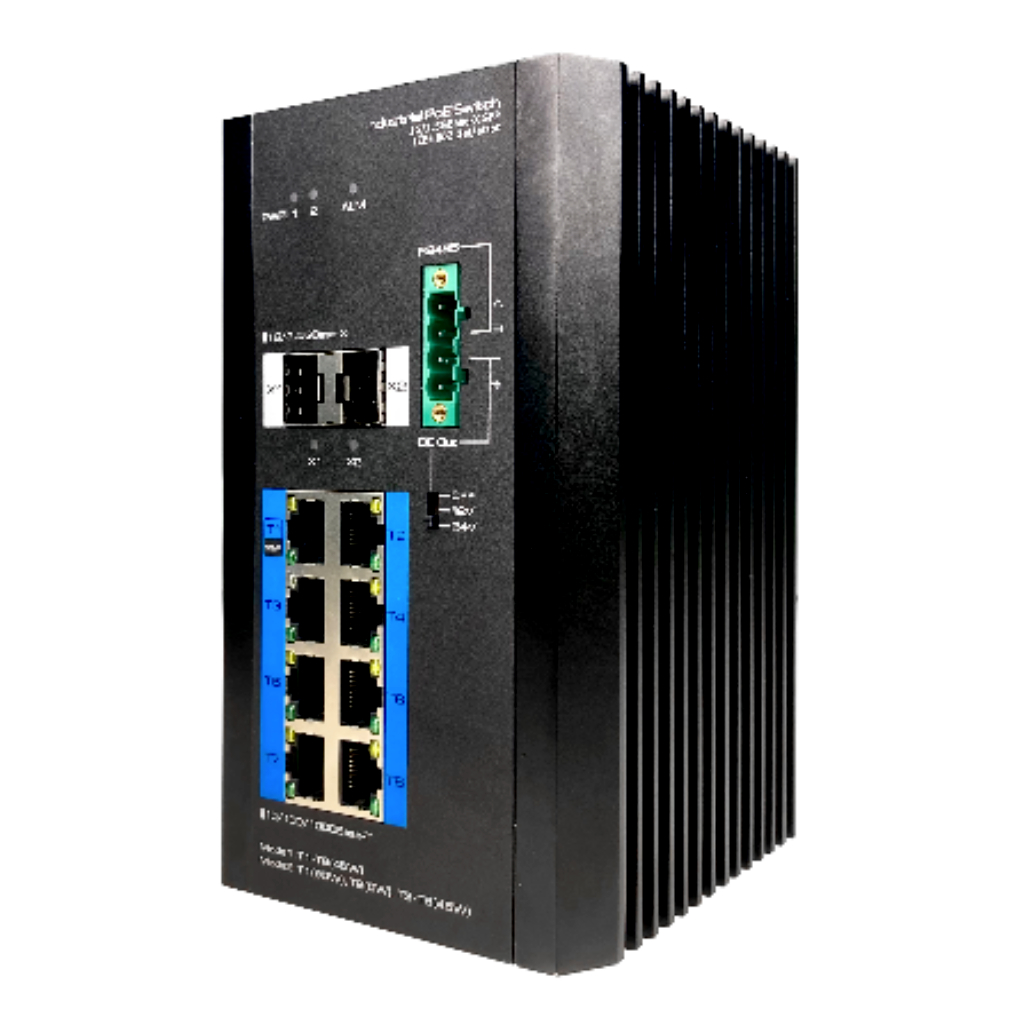 [UTP7310S-PSD240-W] Switch PoE+ 8 puertos Gigabit + 1RJ45 Uplink Gigabit + 1SFP Uplink Gigabit 802.3af/at/bt 6KV DC12V-57V(amplia gama)