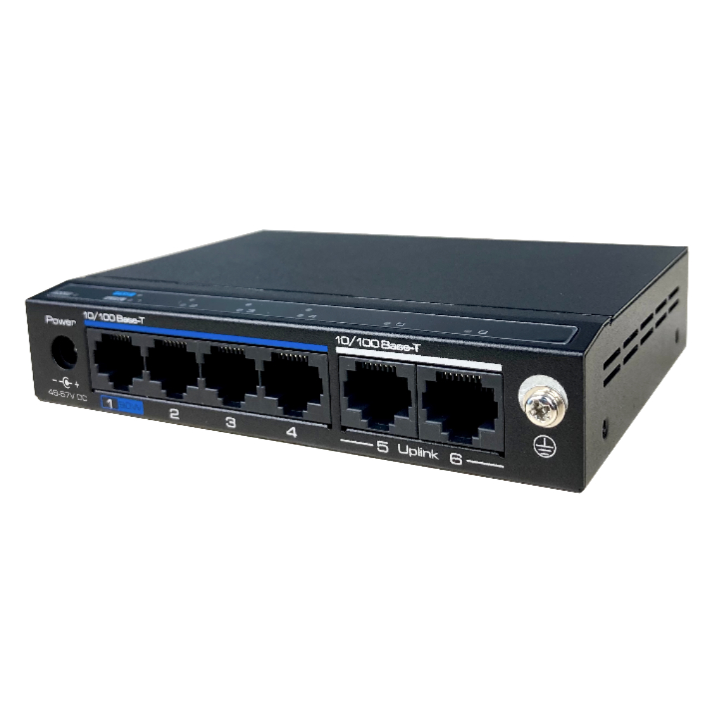[UTP3106-PSB] Switch PoE+ 4 puertos 10/100 + 2 Uplink 10/100 120W 802.3af/at/bt 6KV