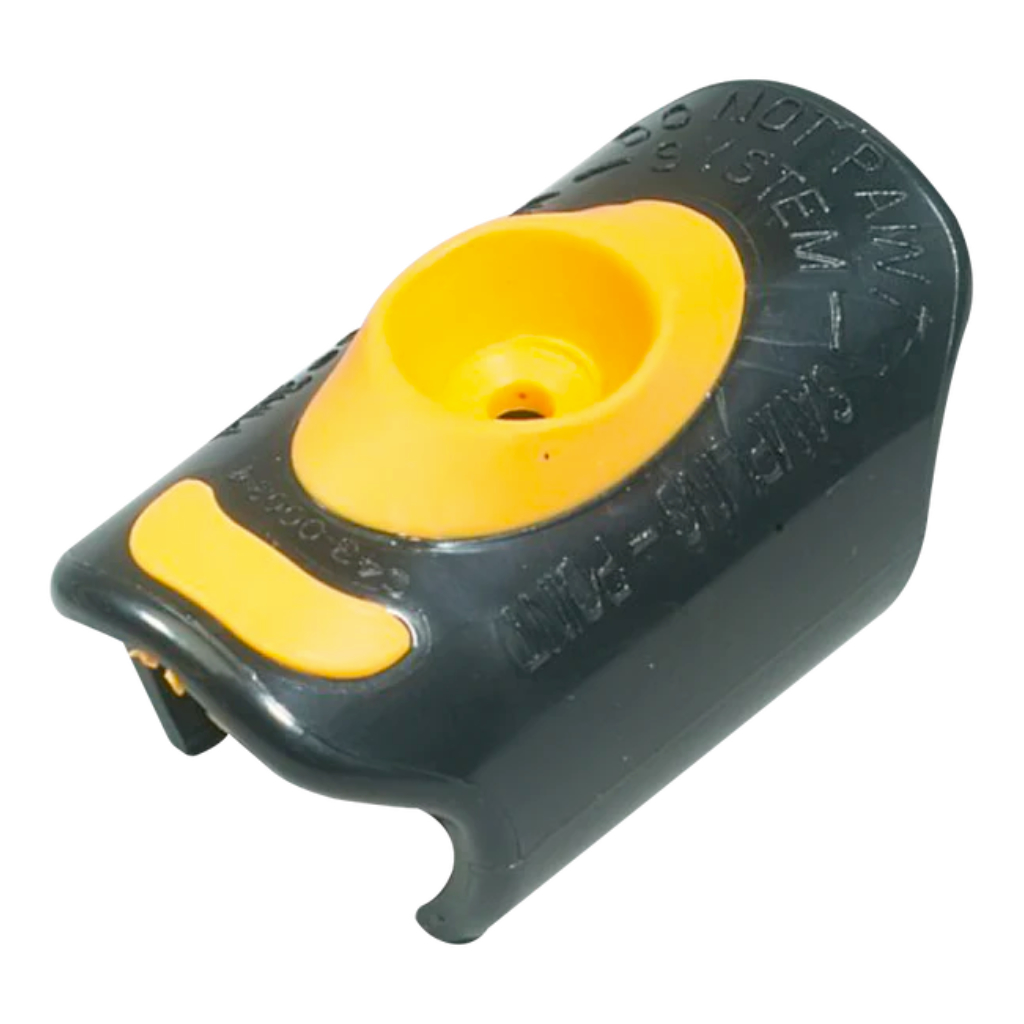 [F-PC-4.5] Clip para tubo de 4.5mm. Color amarillo, franja amarilla. Pack de 5u